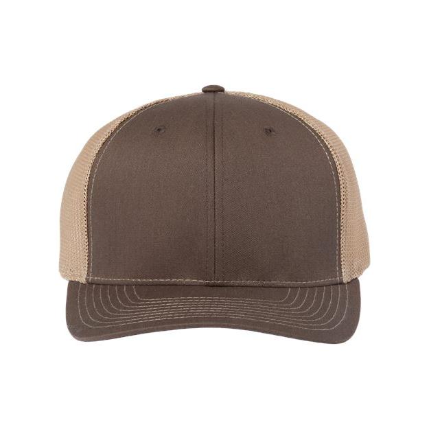 Richardson 112+ R - Flex Adjustable Trucker Cap - Richardson 112PL White Adjustable Hats