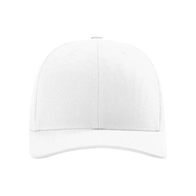 Richardson 112+ R - Flex Adjustable Trucker Cap - Richardson 112PL White Adjustable Hats