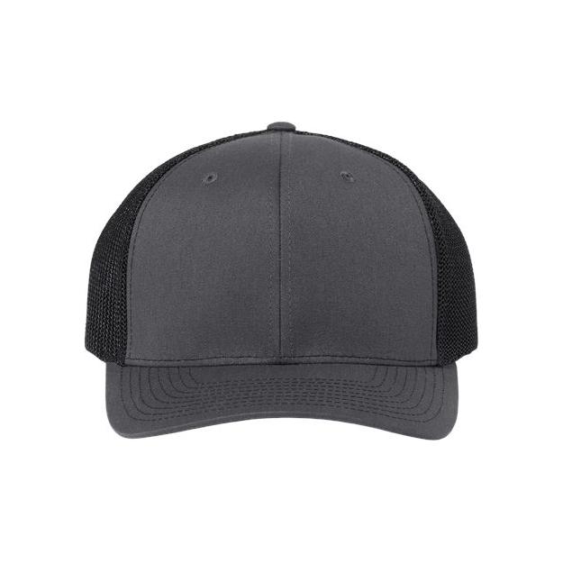 Richardson 112+ R - Flex Adjustable Trucker Cap - Richardson 112PL White Adjustable Hats