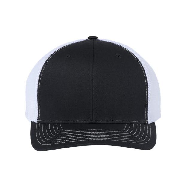 Richardson 112+ R - Flex Adjustable Trucker Cap - Richardson 112PL White Adjustable Hats