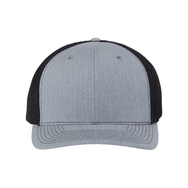 Richardson 112+ R - Flex Adjustable Trucker Cap - Richardson 112PL White Adjustable Hats