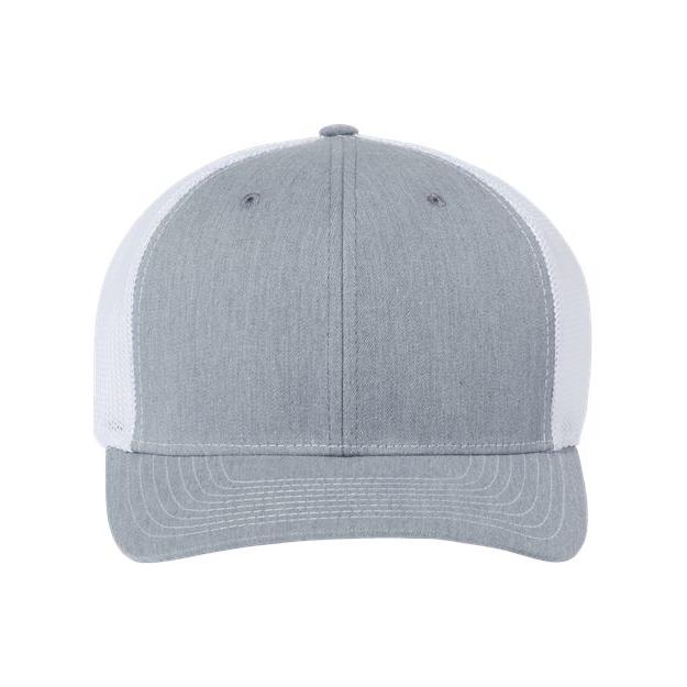 Richardson 112+ R - Flex Adjustable Trucker Cap - Richardson 112PL White Adjustable Hats