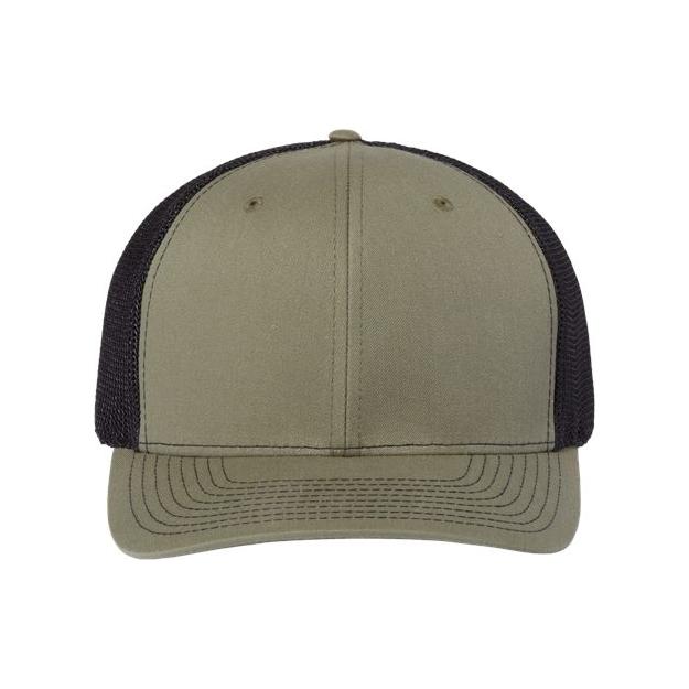 Richardson 112+ R - Flex Adjustable Trucker Cap - Richardson 112PL White Adjustable Hats