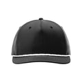 Richardson Five Panel Classic Rope Cap - Richardson 258 Black/ White Adjustable Caps