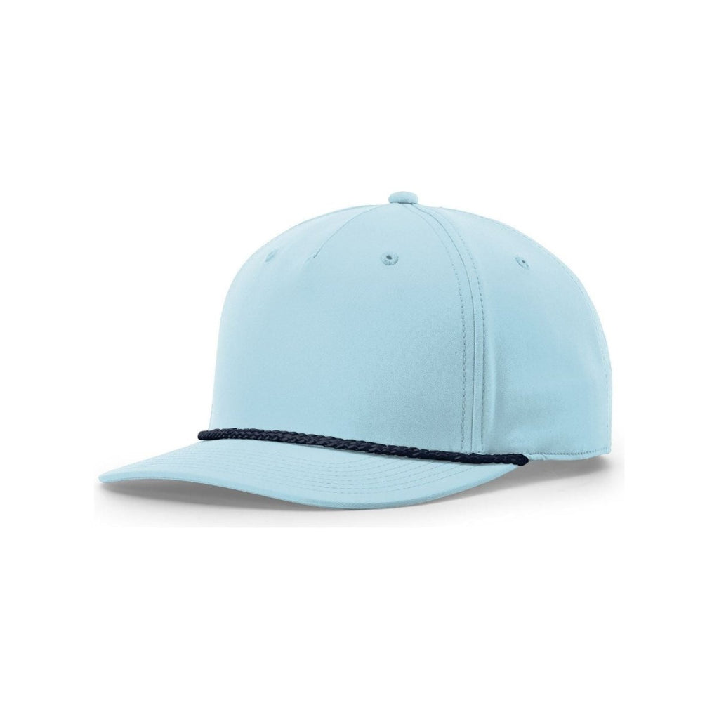Richardson Five Panel Classic Rope Cap - Richardson 258 Light Grey/ White Adjustable Caps