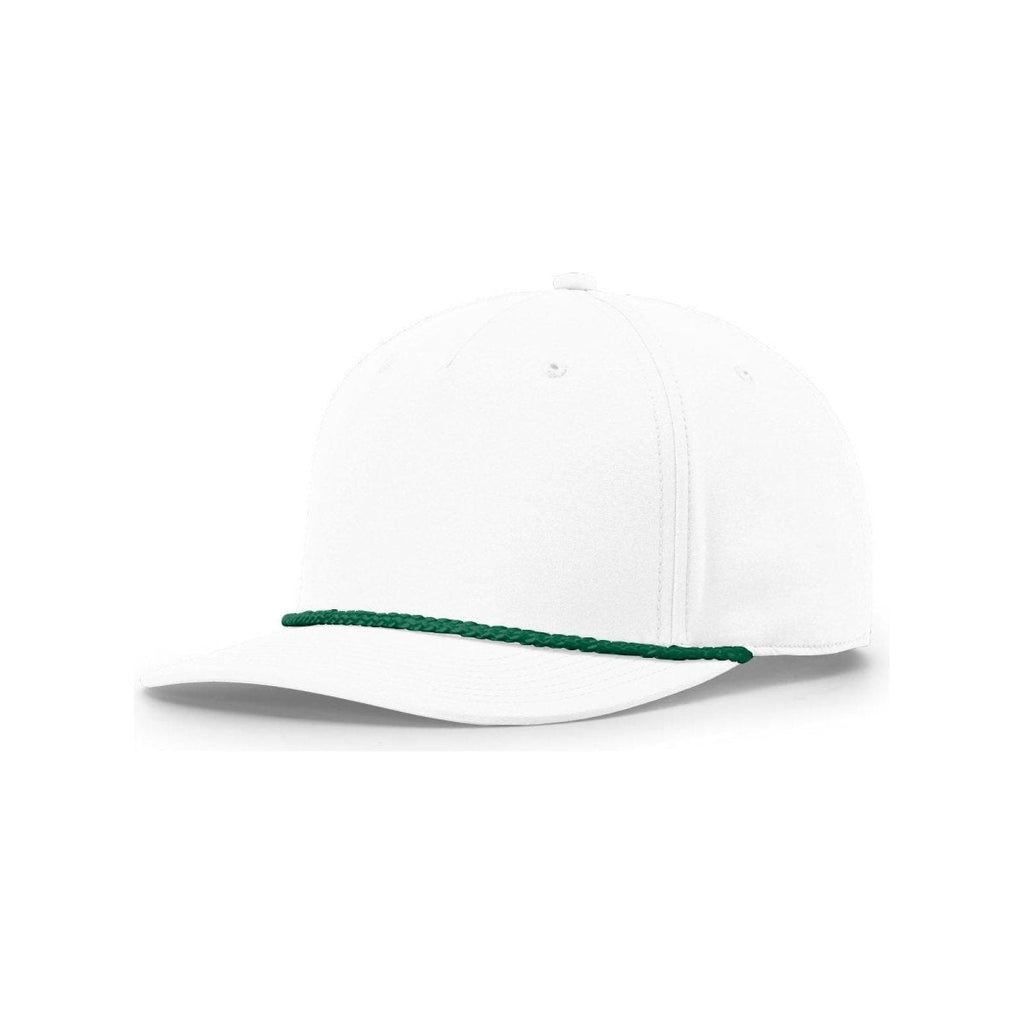Richardson Five Panel Classic Rope Cap - Richardson 258 Light Grey/ White Adjustable Caps