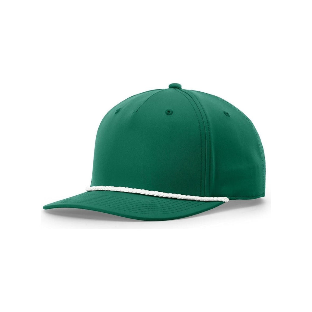 Richardson Five Panel Classic Rope Cap - Richardson 258 Light Grey/ White Adjustable Caps