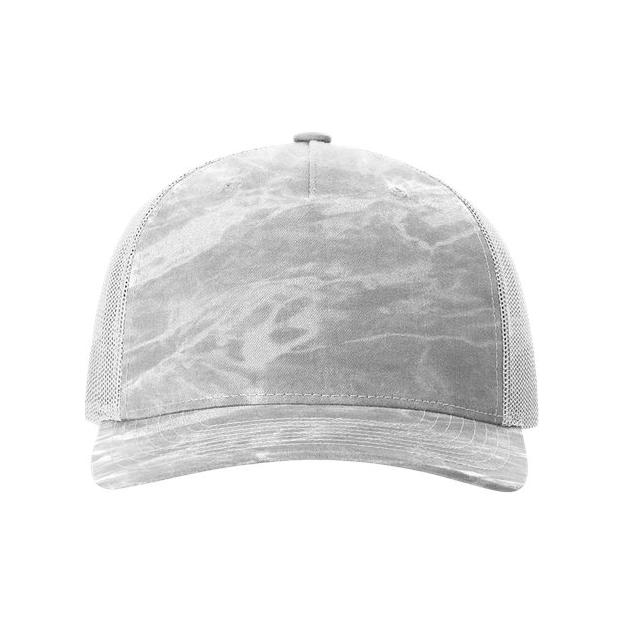 Richardson Five - Panel Printed Trucker Cap - Richardson 112PFP Blaze Duck Camo/ Blaze Adjustable Caps
