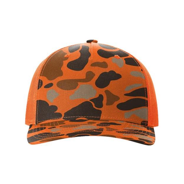 Richardson Five - Panel Printed Trucker Cap - Richardson 112PFP Realtree Escape/ Black Adjustable Caps