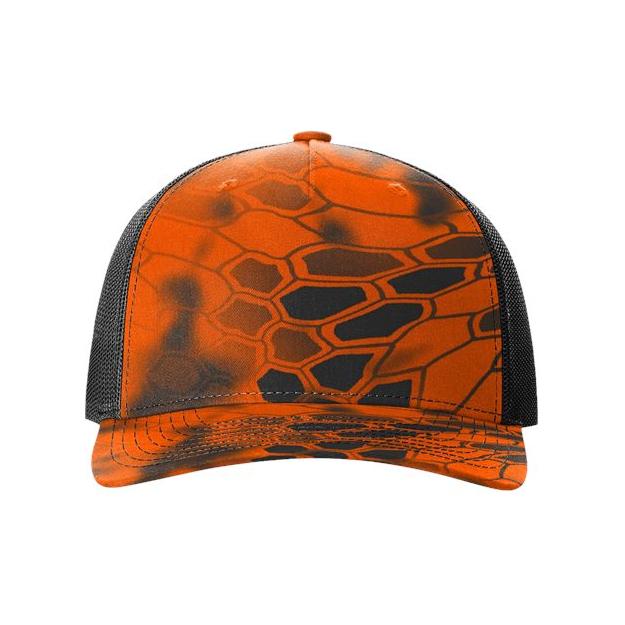 Richardson Five - Panel Printed Trucker Cap - Richardson 112PFP Realtree Escape/ Black Adjustable Caps