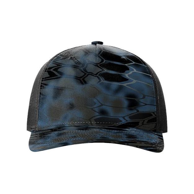 Richardson Five - Panel Printed Trucker Cap - Richardson 112PFP Realtree Escape/ Black Adjustable Caps