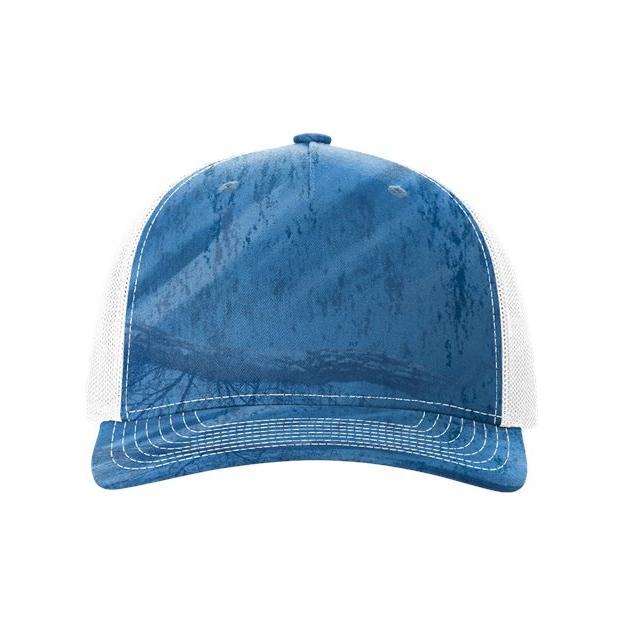 Richardson Five - Panel Printed Trucker Cap - Richardson 112PFP Realtree Escape/ Black Adjustable Caps