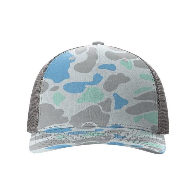 Richardson Five - Panel Printed Trucker Cap - Richardson 112PFP Realtree Escape/ Black Adjustable Caps