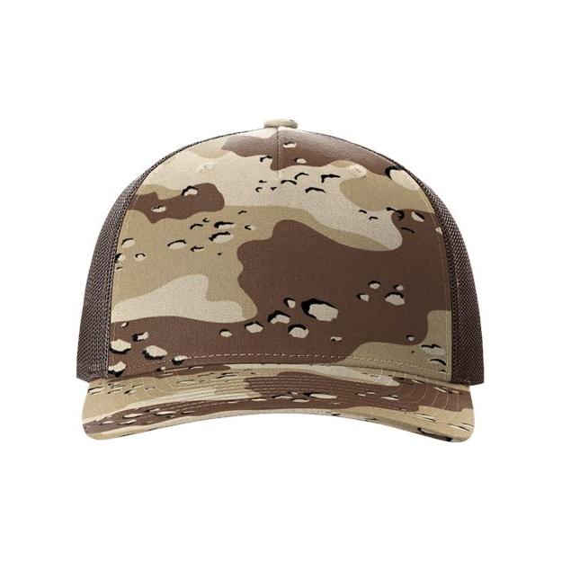 Richardson Five - Panel Printed Trucker Cap - Richardson 112PFP Realtree Escape/ Black Adjustable Caps