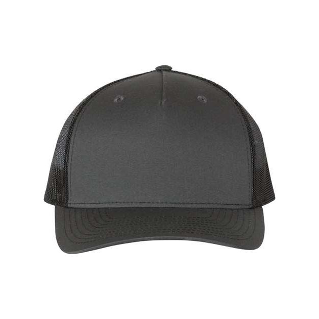 Richardson Five - Panel Trucker Cap - Richardson 112FP Pale Khaki/ Loden Green Adjustable Caps