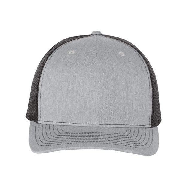 Richardson Five - Panel Trucker Cap - Richardson 112FP Pale Khaki/ Loden Green Adjustable Caps