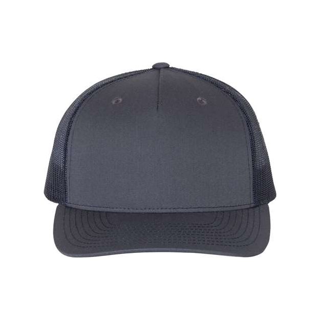 Richardson Five - Panel Trucker Cap - Richardson 112FP Pale Khaki/ Loden Green Adjustable Caps