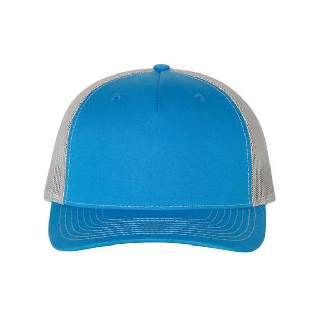 Richardson Five - Panel Trucker Cap - Richardson 112FP Pale Khaki/ Loden Green Adjustable Caps