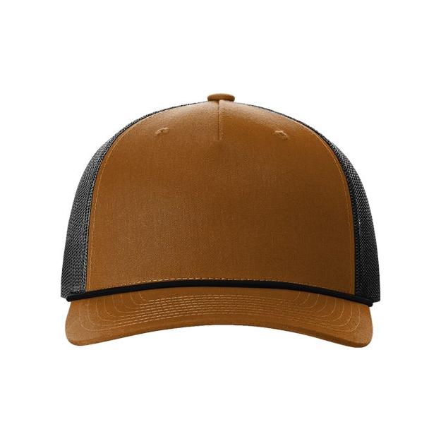 Richardson Five - Panel Trucker with Rope Cap - Richardson 112FPR White/ Navy Adjustable Hats