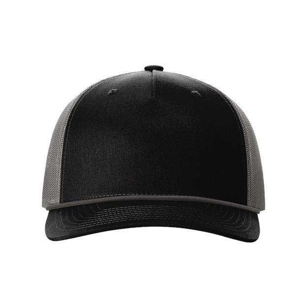 Richardson Five - Panel Trucker with Rope Cap - Richardson 112FPR White/ Navy Adjustable Hats