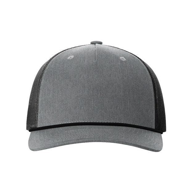 Richardson Five - Panel Trucker with Rope Cap - Richardson 112FPR White/ Navy Adjustable Hats