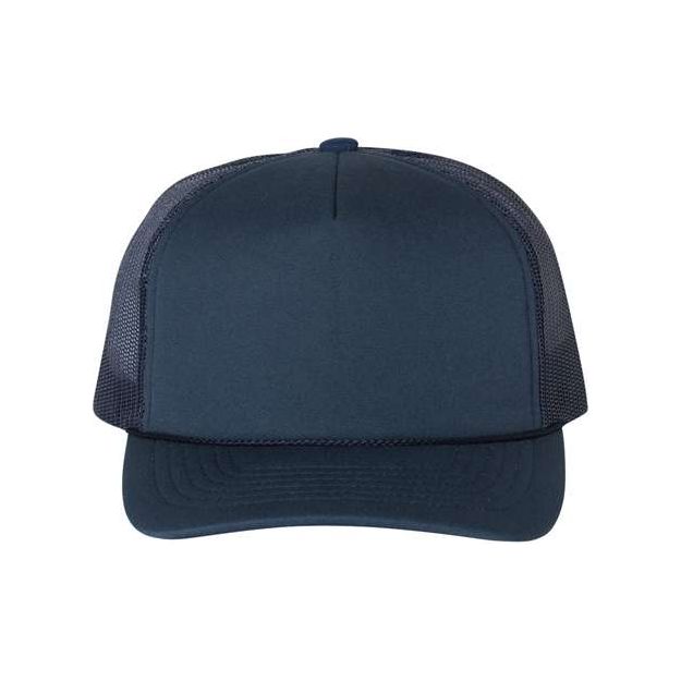Richardson Foamie Trucker Cap - Richardson 113 White/ Navy/ Red Adjustable Hats