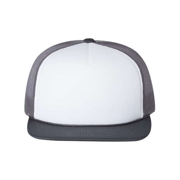 Richardson Foamie Trucker Cap - Richardson 113 White/ Navy/ Red Adjustable Hats