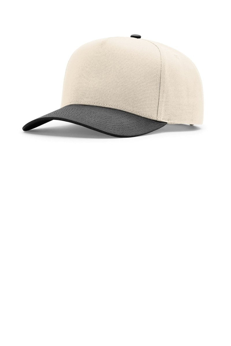 Richardson Full Fabric 5 - Panel Champ 323FPC - Richardson 323FPC Cream/ Cream/ Black OSFA Caps