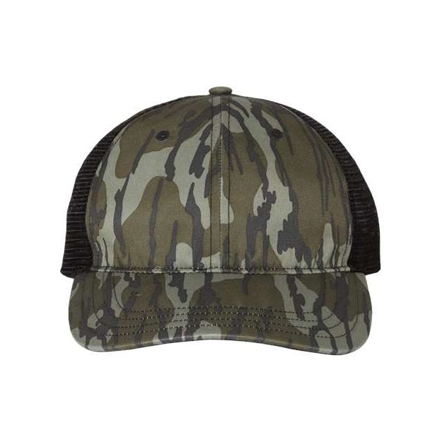 Richardson Garment Washed Printed Trucker Cap - Richardson 111P Shadow Grass Habitat/ Brown Adjustable Hats
