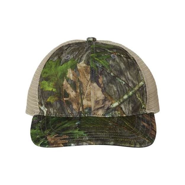 Richardson Garment Washed Printed Trucker Cap - Richardson 111P Shadow Grass Habitat/ Brown Adjustable Hats