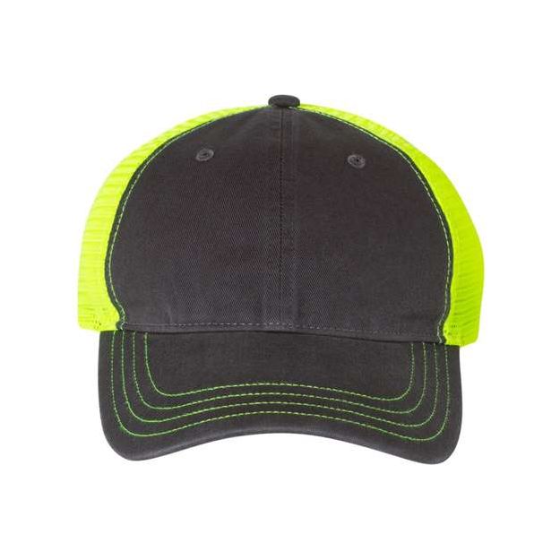 Richardson Garment - Washed Trucker Cap - Richardson 111 Charcoal Adjustable Hats