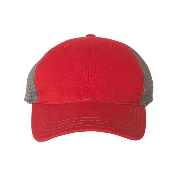 Richardson Garment - Washed Trucker Cap - Richardson 111 Texas Orange/ Khaki Adjustable Hats