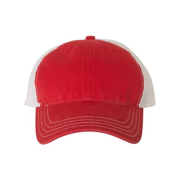 Richardson Garment - Washed Trucker Cap - Richardson 111 Texas Orange/ Khaki Adjustable Hats