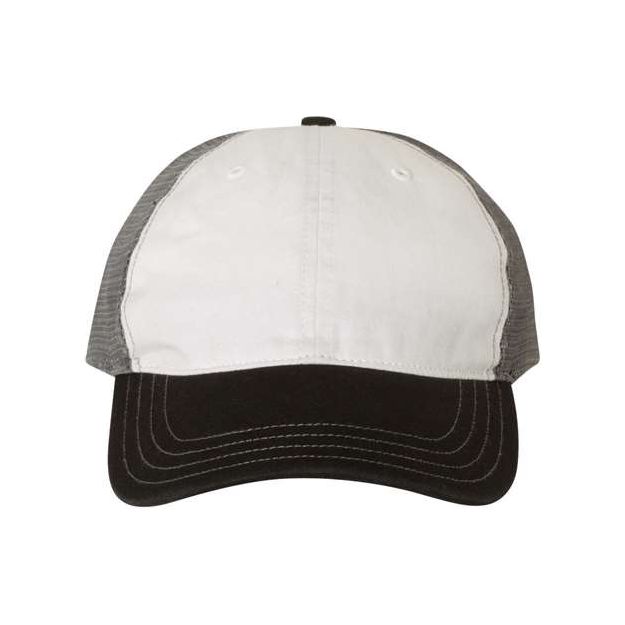 Richardson Garment - Washed Trucker Cap - Richardson 111 Texas Orange/ Khaki Adjustable Hats