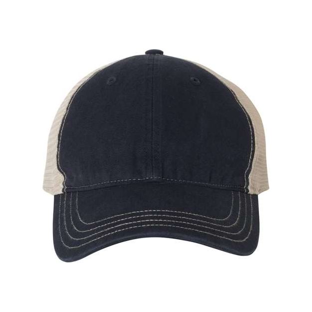 Richardson Garment - Washed Trucker Cap - Richardson 111 Texas Orange/ Khaki Adjustable Hats