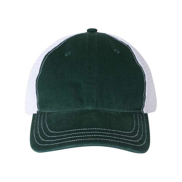 Richardson Garment - Washed Trucker Cap - Richardson 111 Texas Orange/ Khaki Adjustable Hats