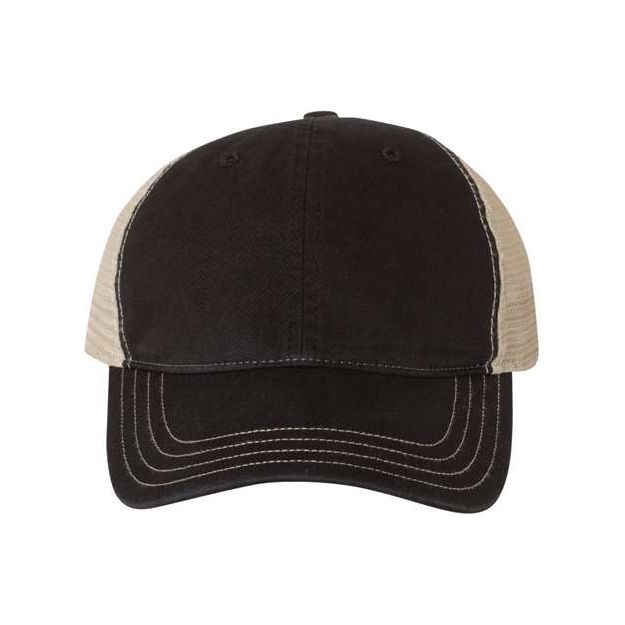 Richardson Garment - Washed Trucker Cap - Richardson 111 Texas Orange/ Khaki Adjustable Hats