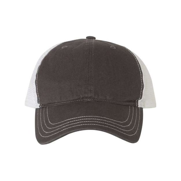 Richardson Garment - Washed Trucker Cap - Richardson 111 Texas Orange/ Khaki Adjustable Hats