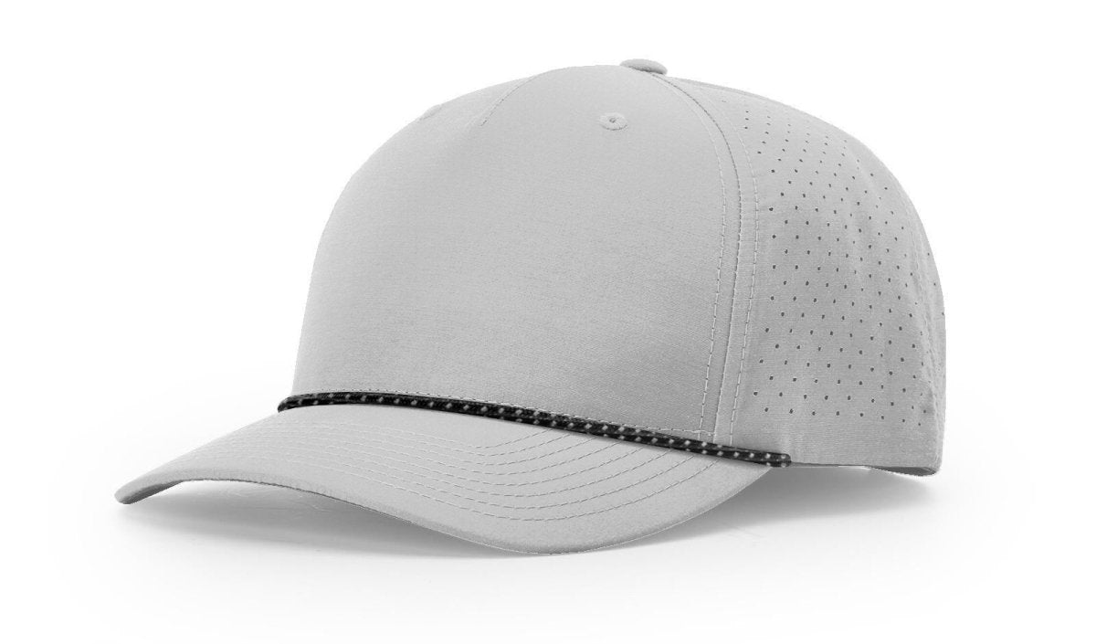 Richardson LASER PERF PERFORMANCE ROPE CAP - Richardson 355 Silver/Black - Silver Adjustable Caps