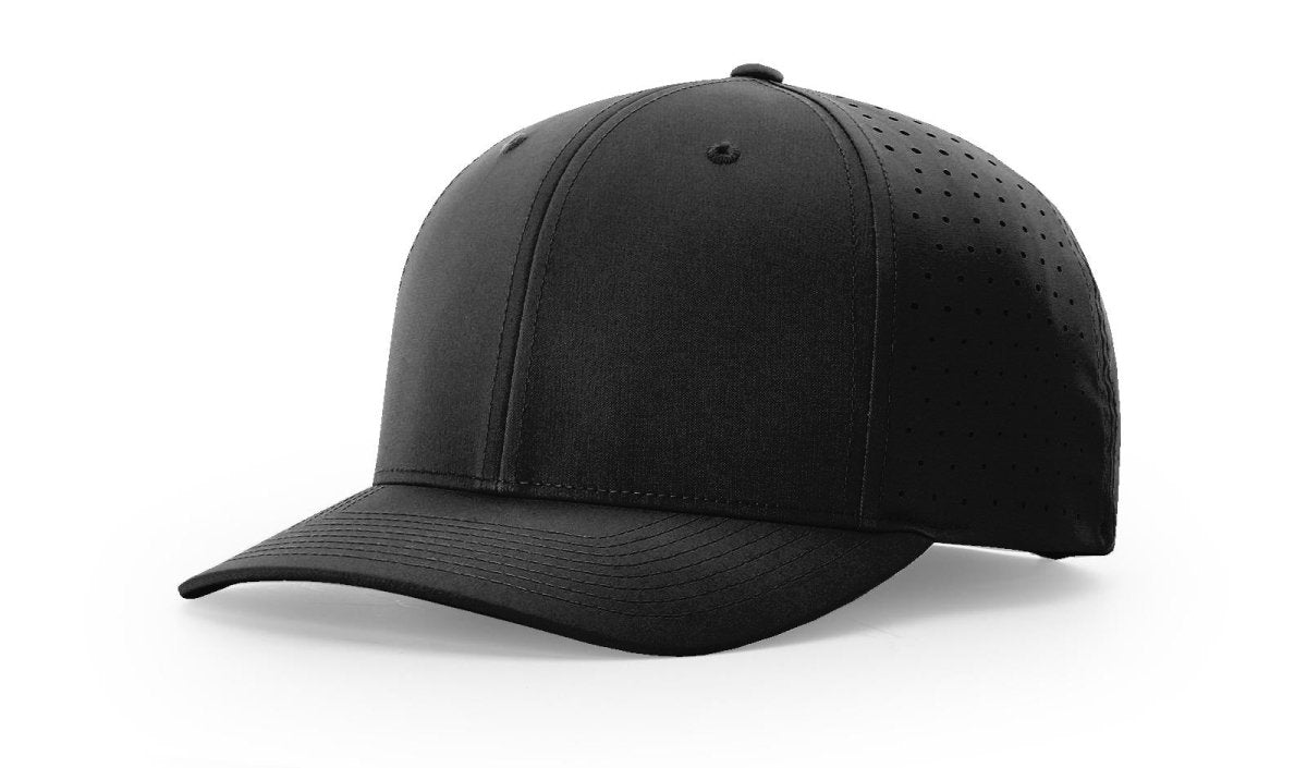 Richardson Laser Perf R - Flex Cap - Richardson 632 Black Adjustable Hats
