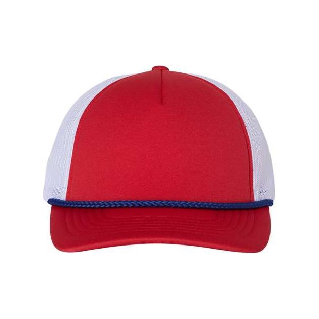Richardson Low Pro Foamie Trucker Cap - Richardson 213 White/ Navy/ Navy Adjustable Caps