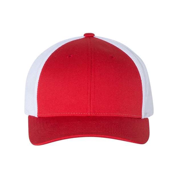 Richardson Low Pro Trucker Cap - Richardson 115 Red/ White M/L Caps