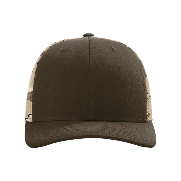 Richardson Printed Mesh Trucker Cap - Richardson 112PM Silver/ Grey Camo Adjustable Hats