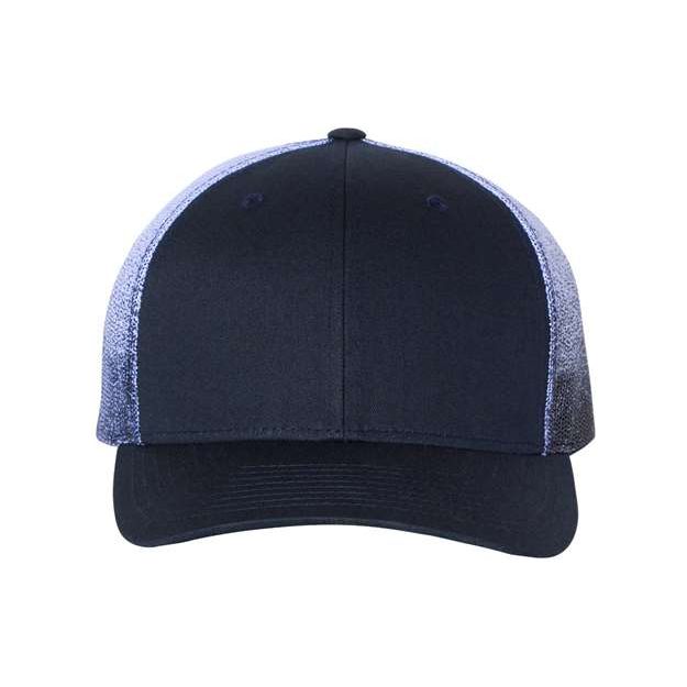 Richardson Printed Mesh Trucker Cap - Richardson 112PM Silver/ Grey Camo Adjustable Hats