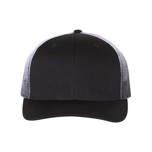 Richardson Printed Mesh Trucker Cap - Richardson 112PM Silver/ Grey Camo Adjustable Hats