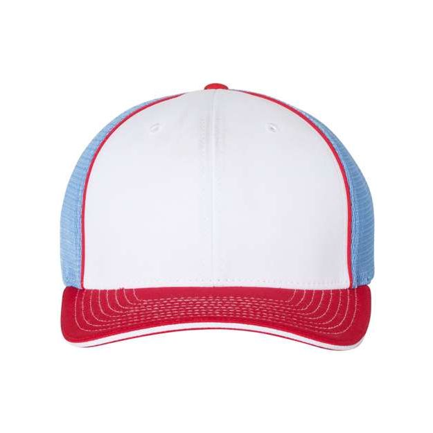 Richardson Pulse Sportmesh R - Flex Cap - Richardson 172 White/ Royal/ Red Tri S/M Caps