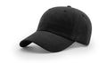 Richardson R55 | GARMENT WASHED TWILL Black Adjustable Caps