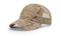 Richardson Relaxed Tactical MultiCam Hat - Richardson 111PT Multicam Arid/Tan Adjustable Caps