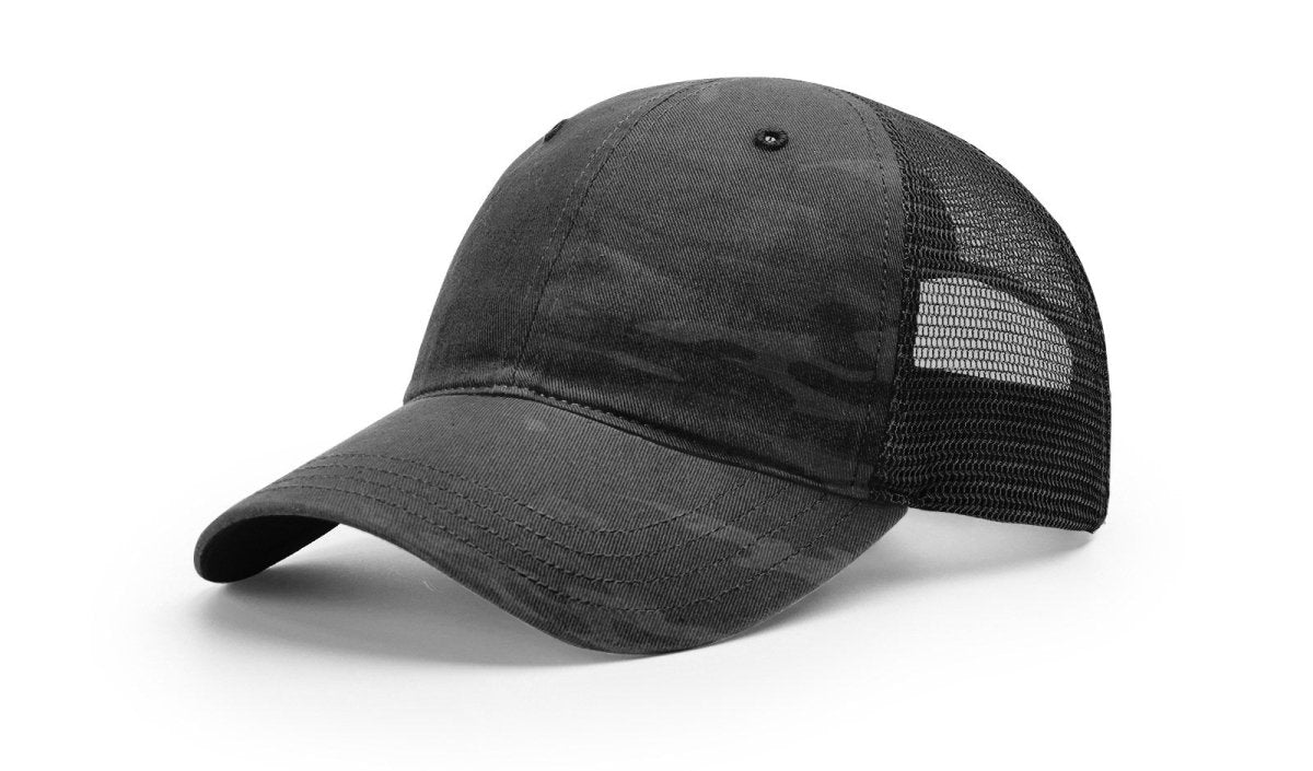 Richardson Relaxed Tactical MultiCam Hat - Richardson 111PT Multicam Black/Black Adjustable Caps