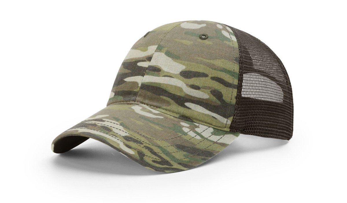 Richardson Relaxed Tactical MultiCam Hat - Richardson 111PT Multicam Original/Brown Adjustable Caps
